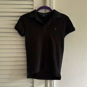 Ralph Lauren Sport Black Slim Fit Top 100% Cotton SZ Small